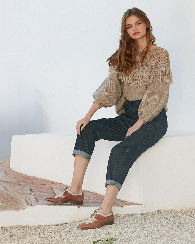 Pantalon Gaucho - Denim - Image 2