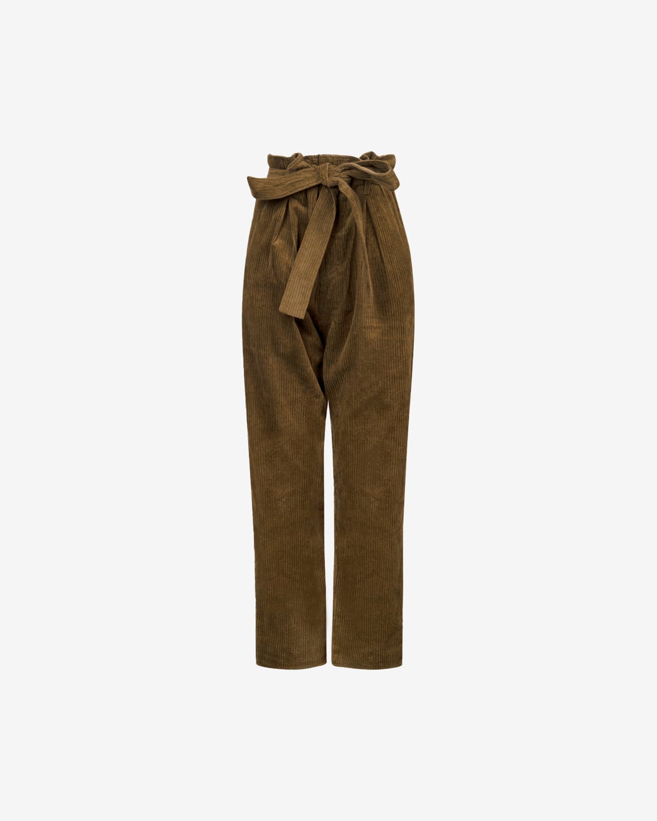 Pantalon Clayde - Kaki : Pantalon velours côtelé kaki, taille haute, jambes droites Mes Demoiselles - Image 5