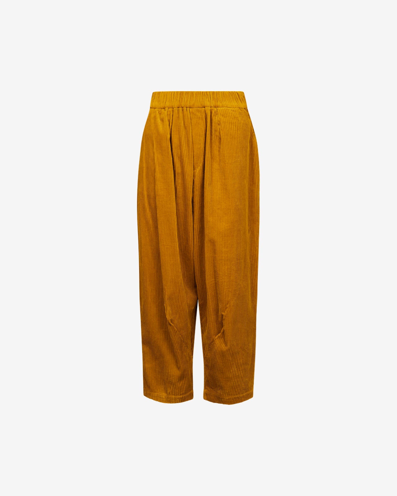 Pantalon Crysta - Ocre : Pantalon velours côtelé ocre, coupe ample moderne, confort - élégance Mes Demoiselles - Image 5