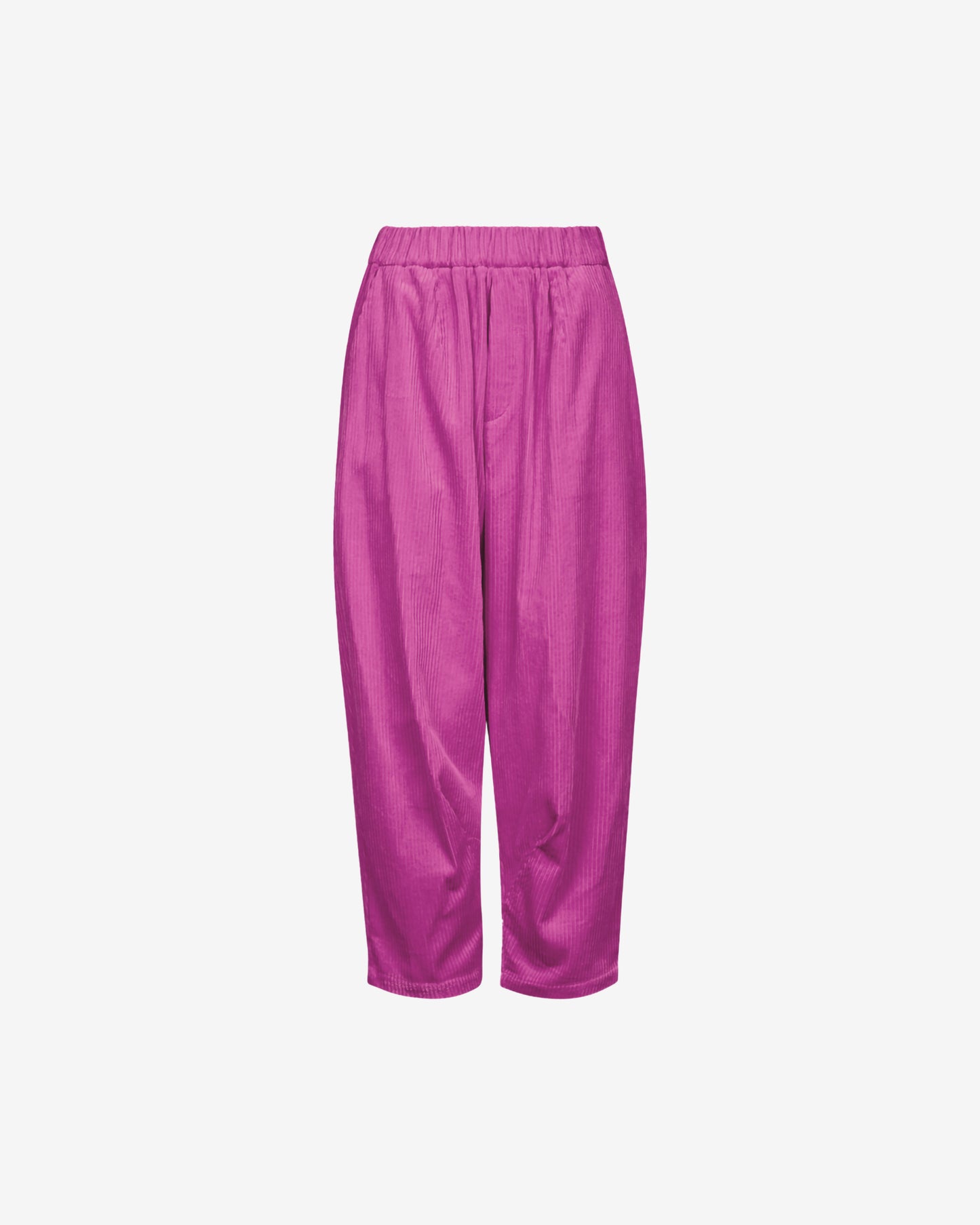 Pantalon Crysta - Rose : Pantalon velours côtelé rose, coupe ample, moderne et élégant Mes Demoiselles