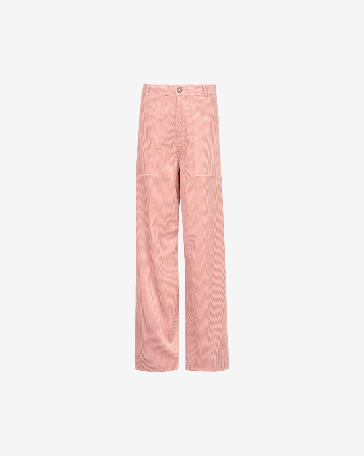 Pantalon velours côtelé nude large, taille haute, rétro - chic - Pantalons & combinaisons Mes Demoiselles - Image 1