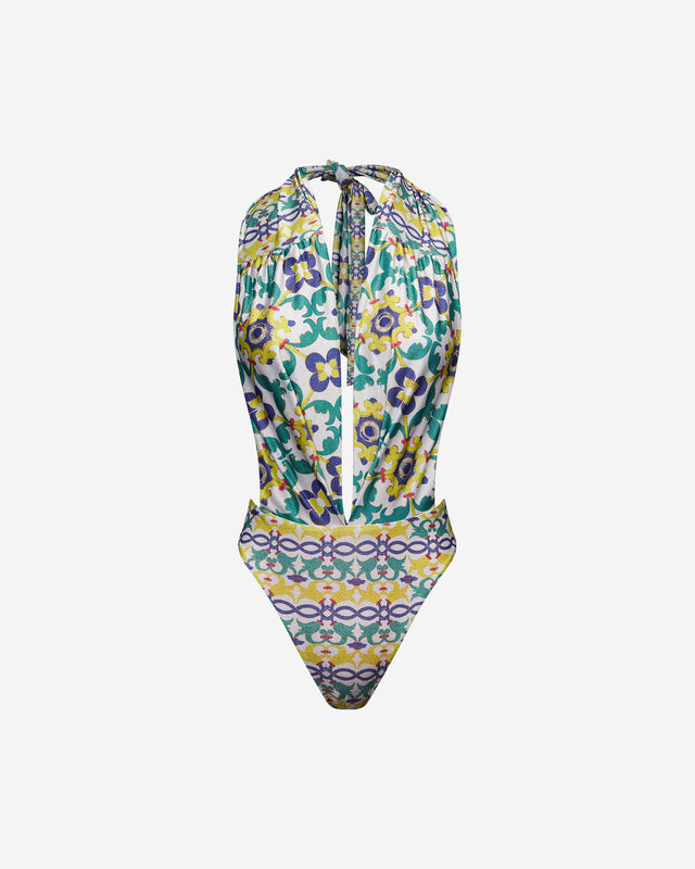 Maillot De Bain Charlotte - Vert : Maillot de bain une pièce imprimé Mes Demoiselles - Dernière image