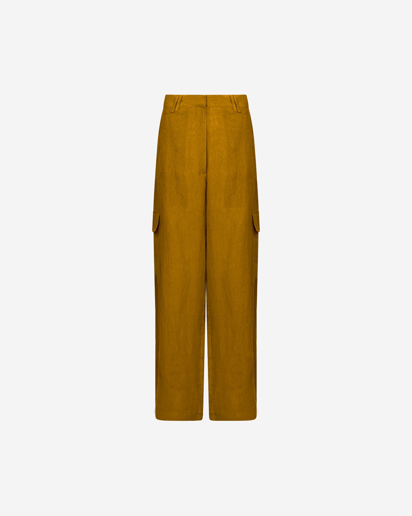 Pantalon Cyr - Bronze : Pantalon souple en toile de lin bronze Mes Demoiselles