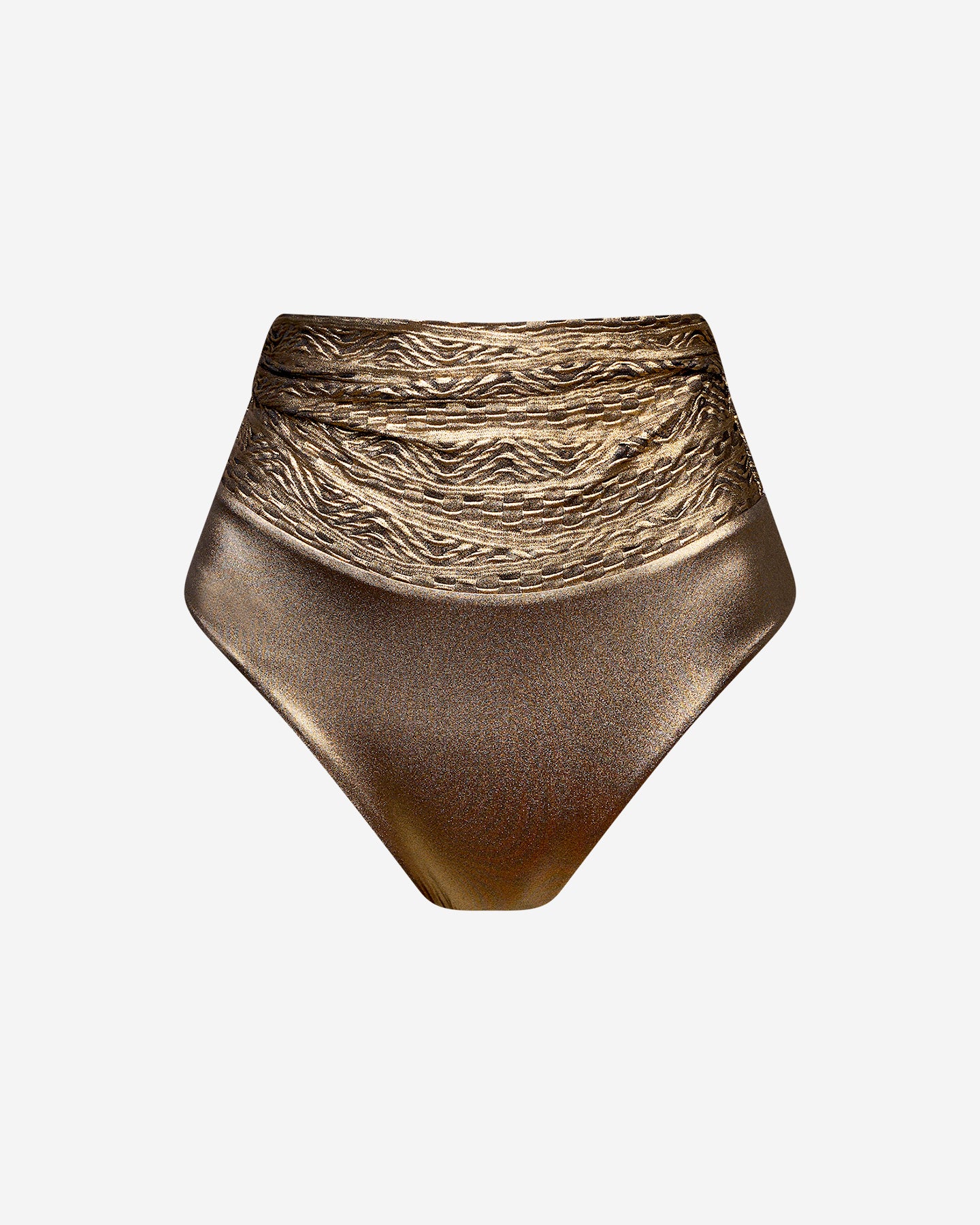 Maillot De Bain Emilie - Bronze : Culotte de bain taille haute bronze Mes Demoiselles