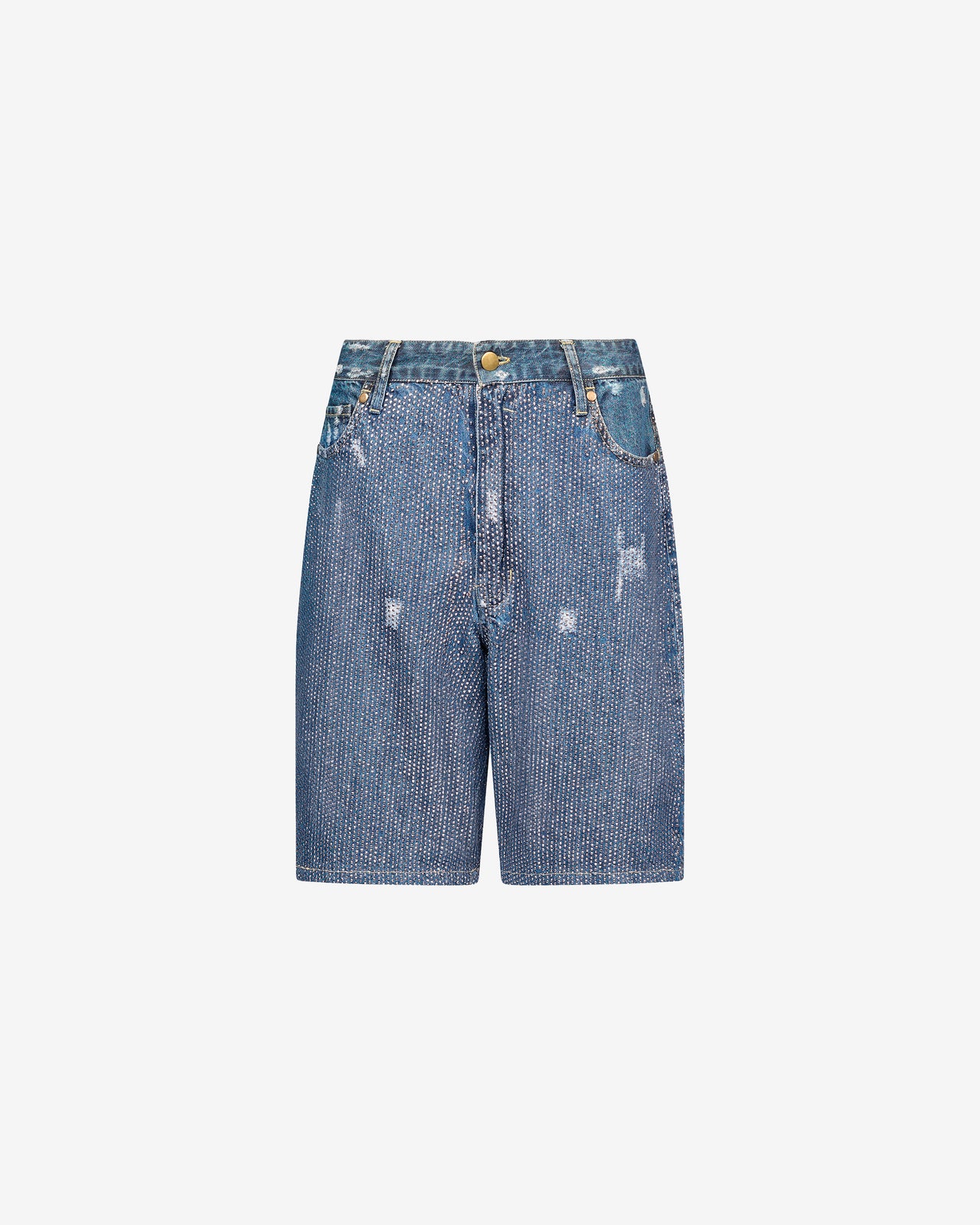Bermuda Joplin - Bleu : Bermuda avec micro strass bronze Mes Demoiselles - Image 5