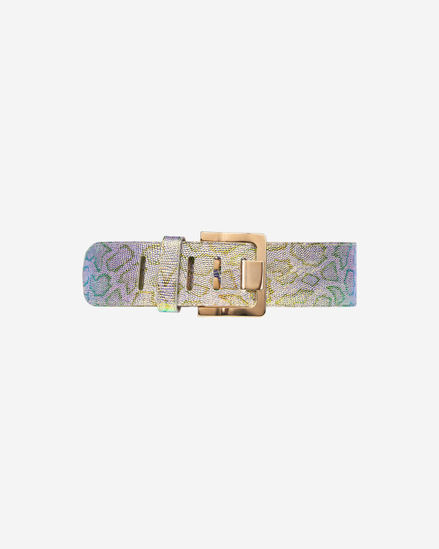 Ceinture cuir impression python ciel - Accessoires Mes Demoiselles - Dernière image