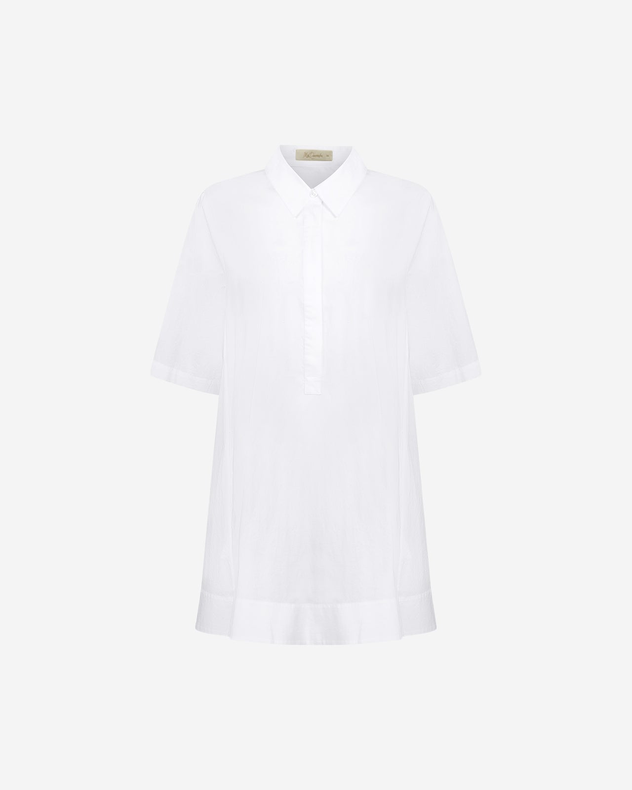 Robe courte blanche en gabardine de coton craquante - Robes Mes Demoiselles - Image 1