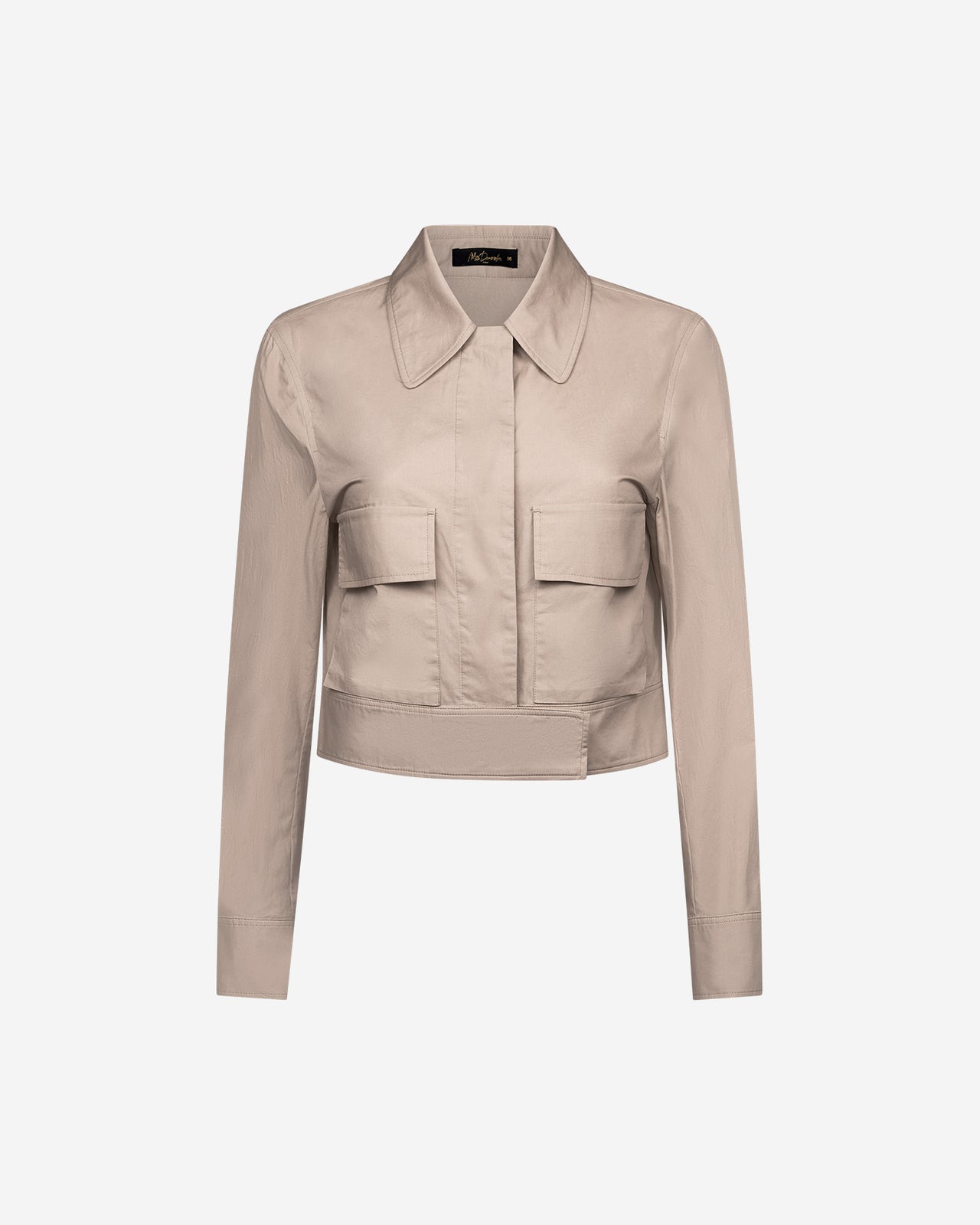 Veste Pinell - Sable : Blouson court sable en popeline de coton craquante Mes Demoiselles - Image 6
