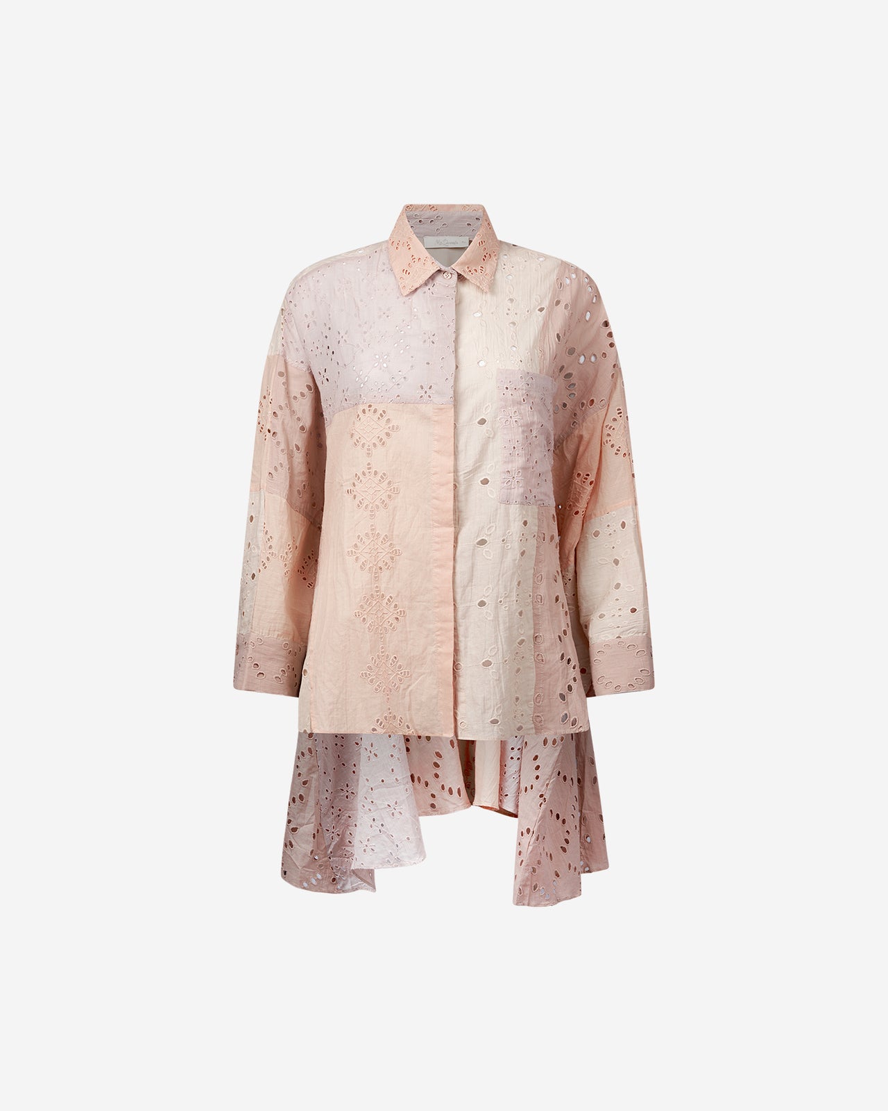 Blouse Pishirt - Peche : Blouse oversize en broderie anglaise Mes Demoiselles - Image 7