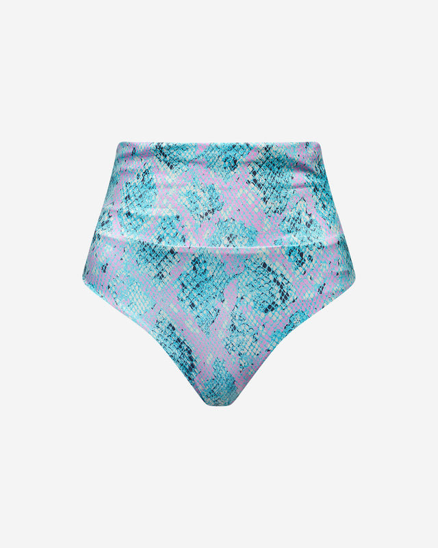 Maillot De Bain Sensy - Bleu : Culotte de bain haute impression reptile Mes Demoiselles - Dernière image