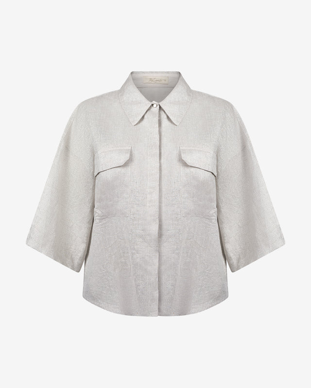 Sybil Blouse - Silver - Image 1