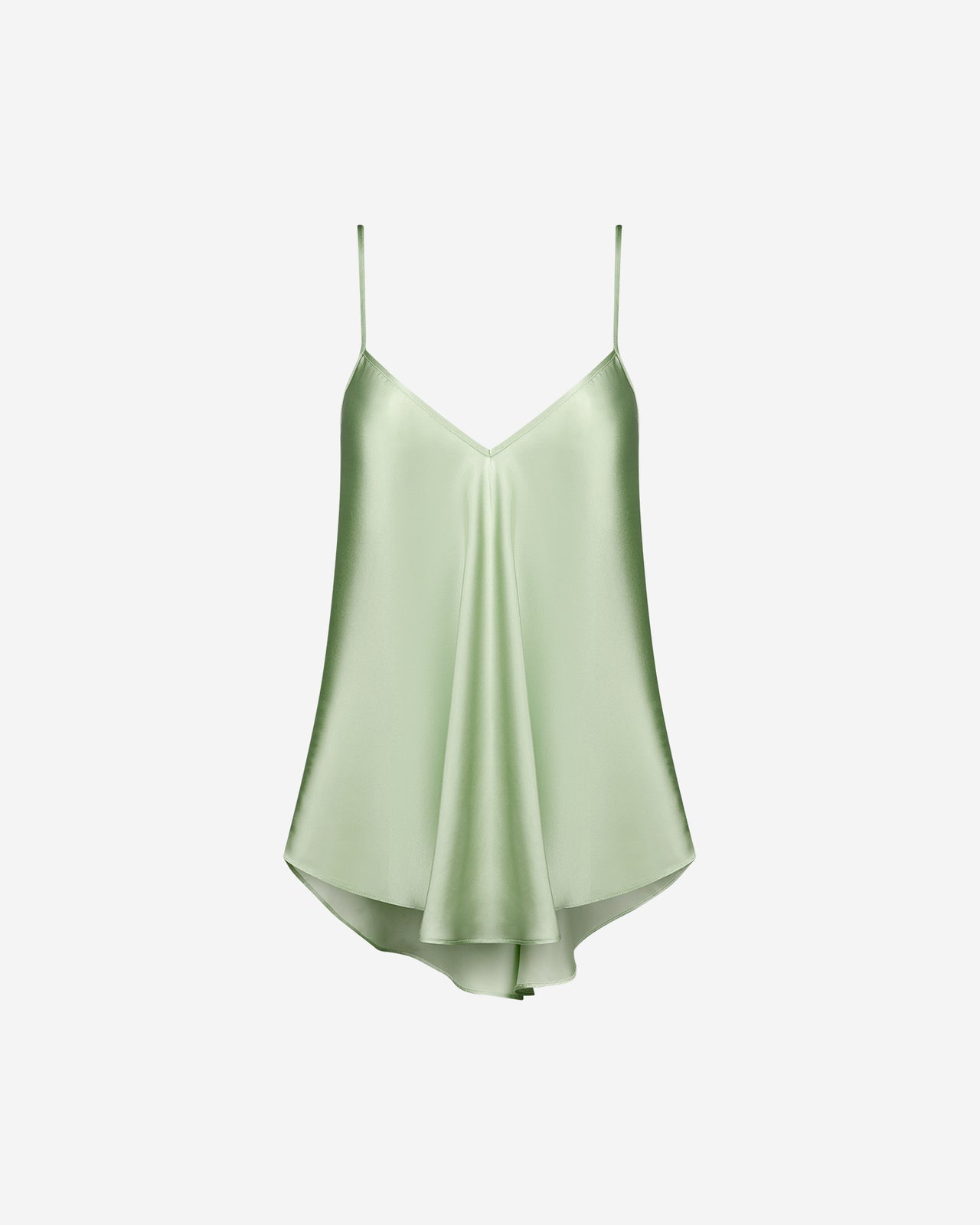 Top Tilma - Vert Clair : Délicat top en satin de soie opaline Mes Demoiselles - Image 7