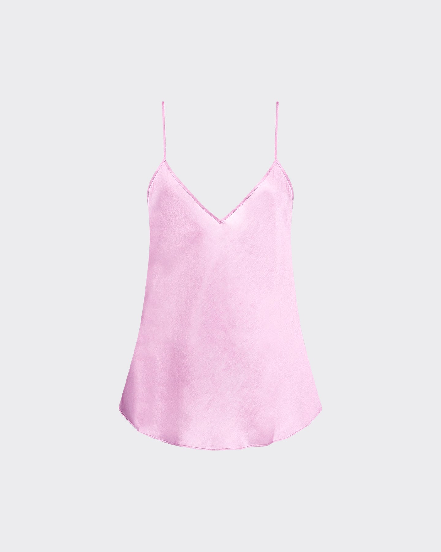 Top Opaline - Rose : Top à bretelles en soie olive Mes Demoiselles