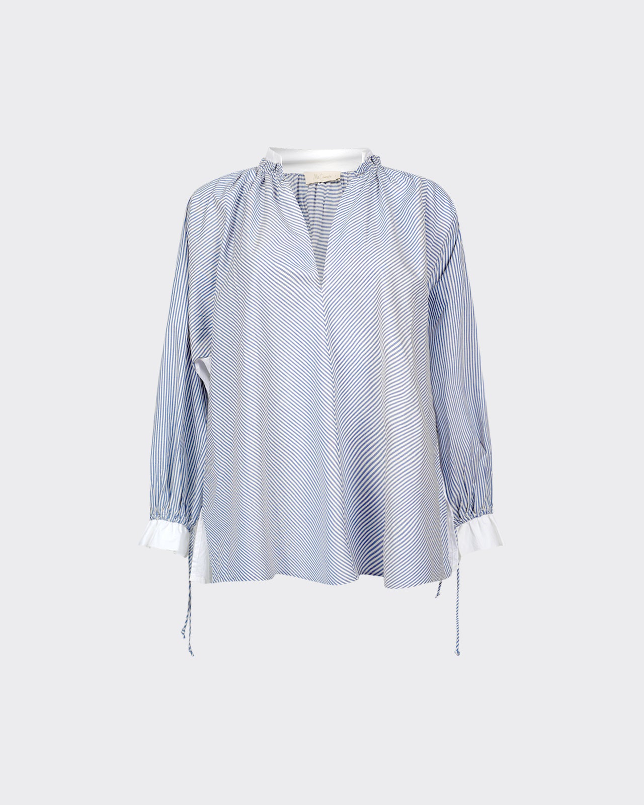 Blouse Wally - Gris : Blouse en coton rayé grise Mes Demoiselles - Image 7
