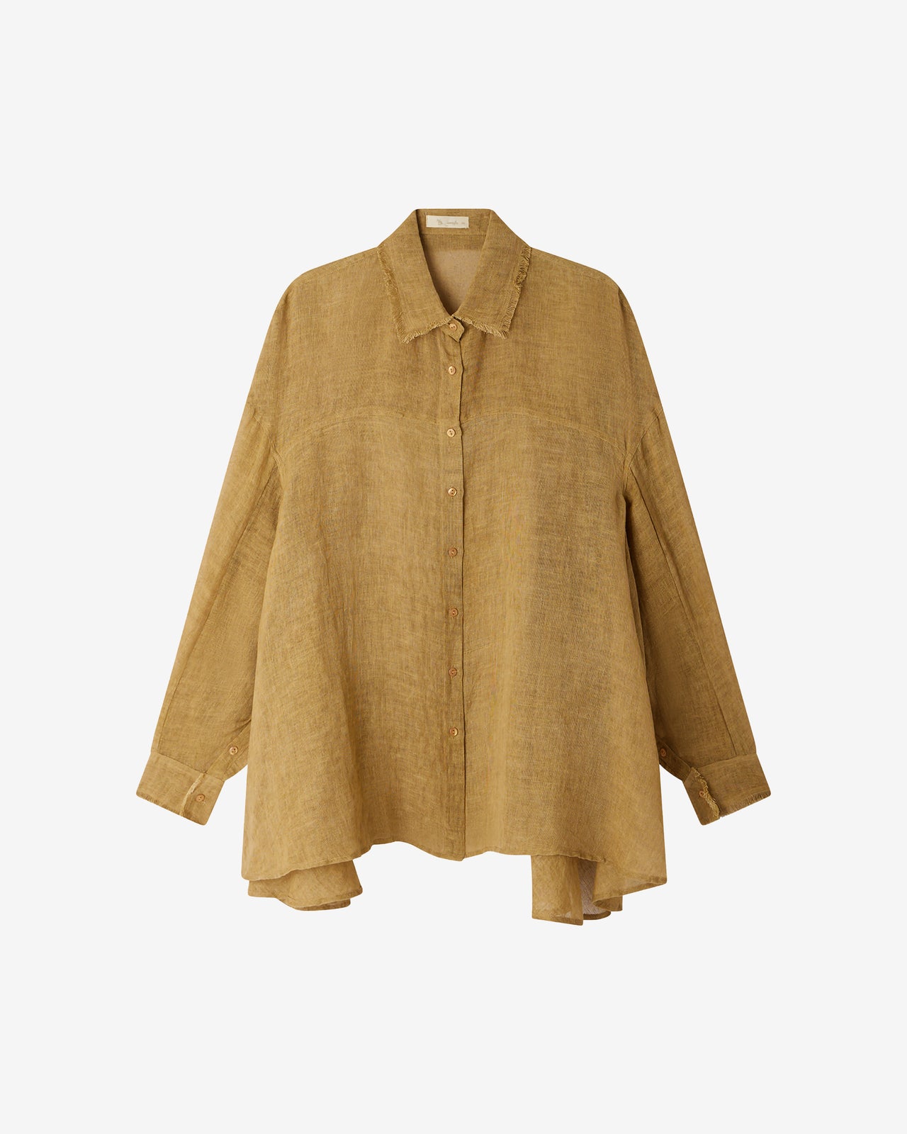 Chemise Flory - Ocre : Chemise au joli volume en lin couleur beige Mes Demoiselles - Image 6