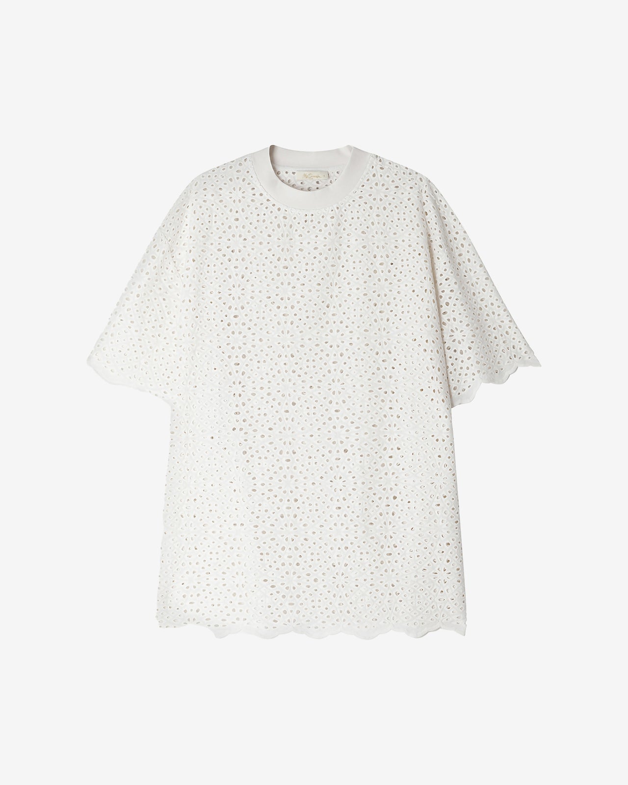 Top Rodesian - Blanc : Long tee - shirt en broderie anglaise blanche Mes Demoiselles - Image 7