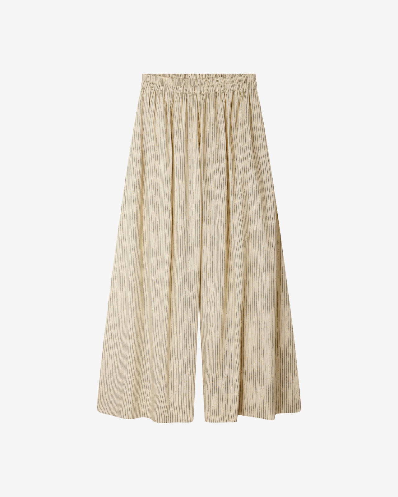 Pantalon Samuel - Sable : Pantalon large en coton beige et fines rayures Mes Demoiselles - Image 6