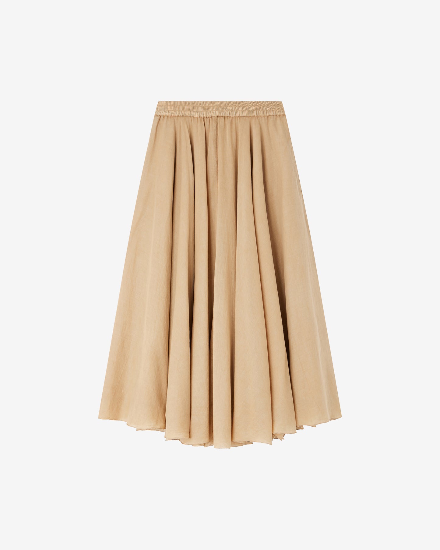 Jupe Sandy - Beige : Jupe douce en voile de coton couleur beige Mes Demoiselles
