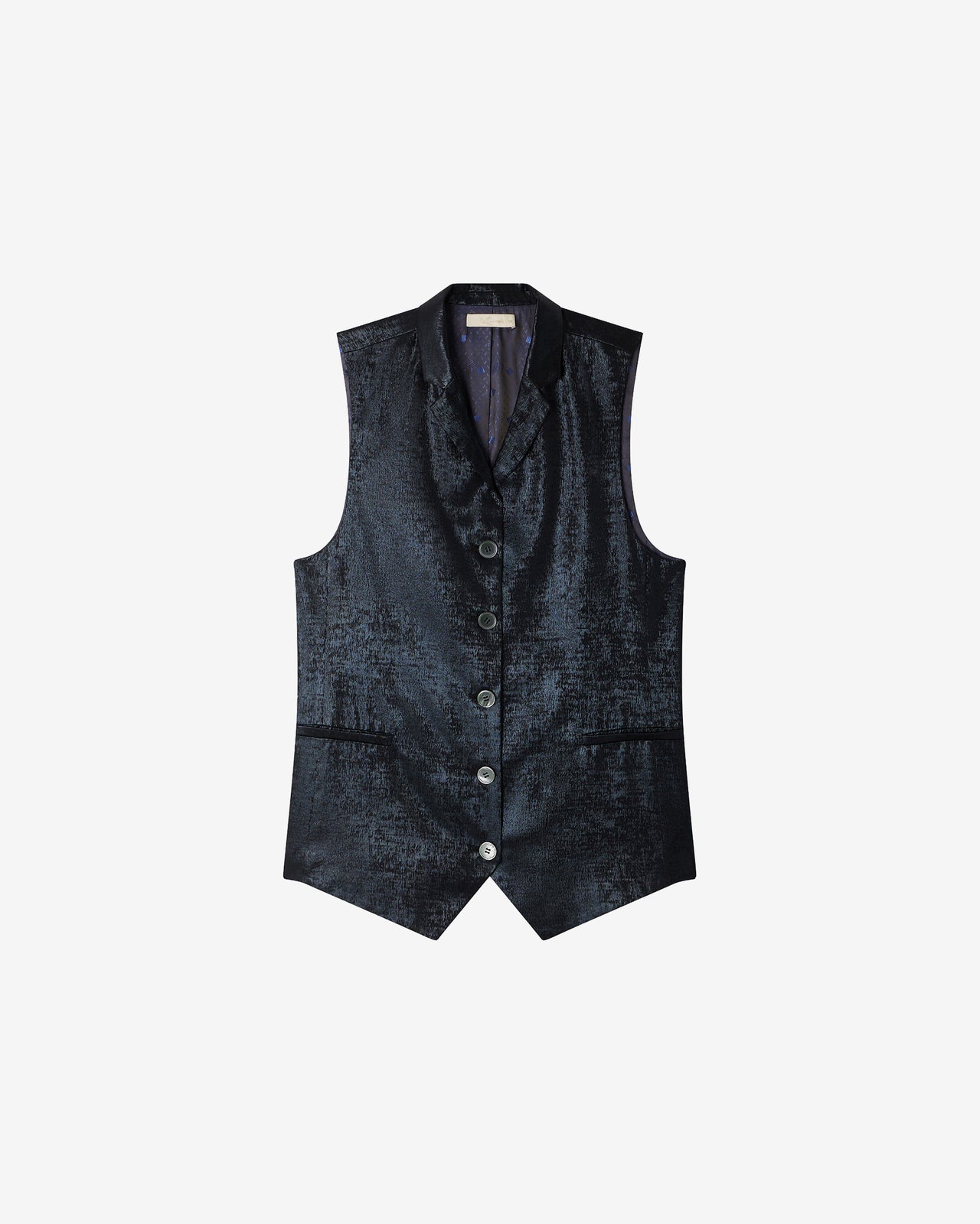 Veste Sefana - Noir : Petit gilet en velvet shiny noir Mes Demoiselles - Image 7