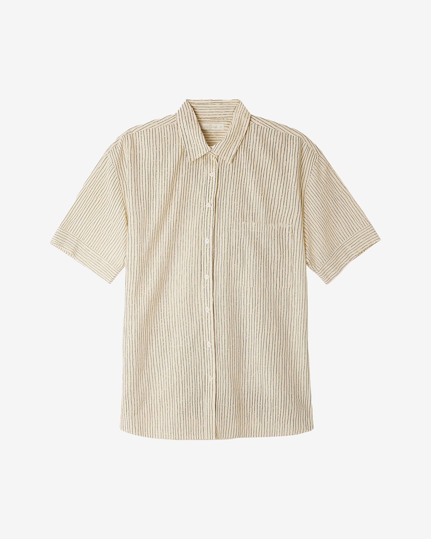 Chemise épurée en satin viscose noir profond - Chemises & tops Mes Demoiselles