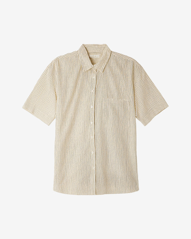 Chemise épurée en satin viscose noir profond - Chemises & tops Mes Demoiselles - Image 1