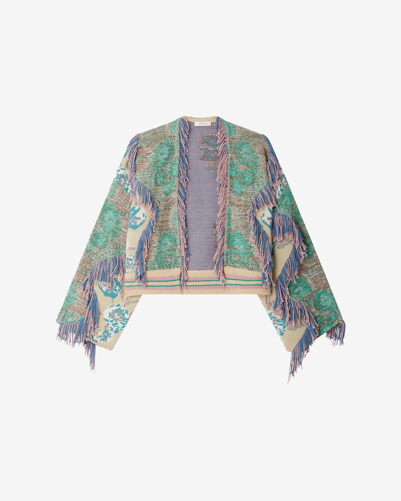 Cardigan Squire - Vert : Gilet court en maille jacquard Mes Demoiselles - Image 7
