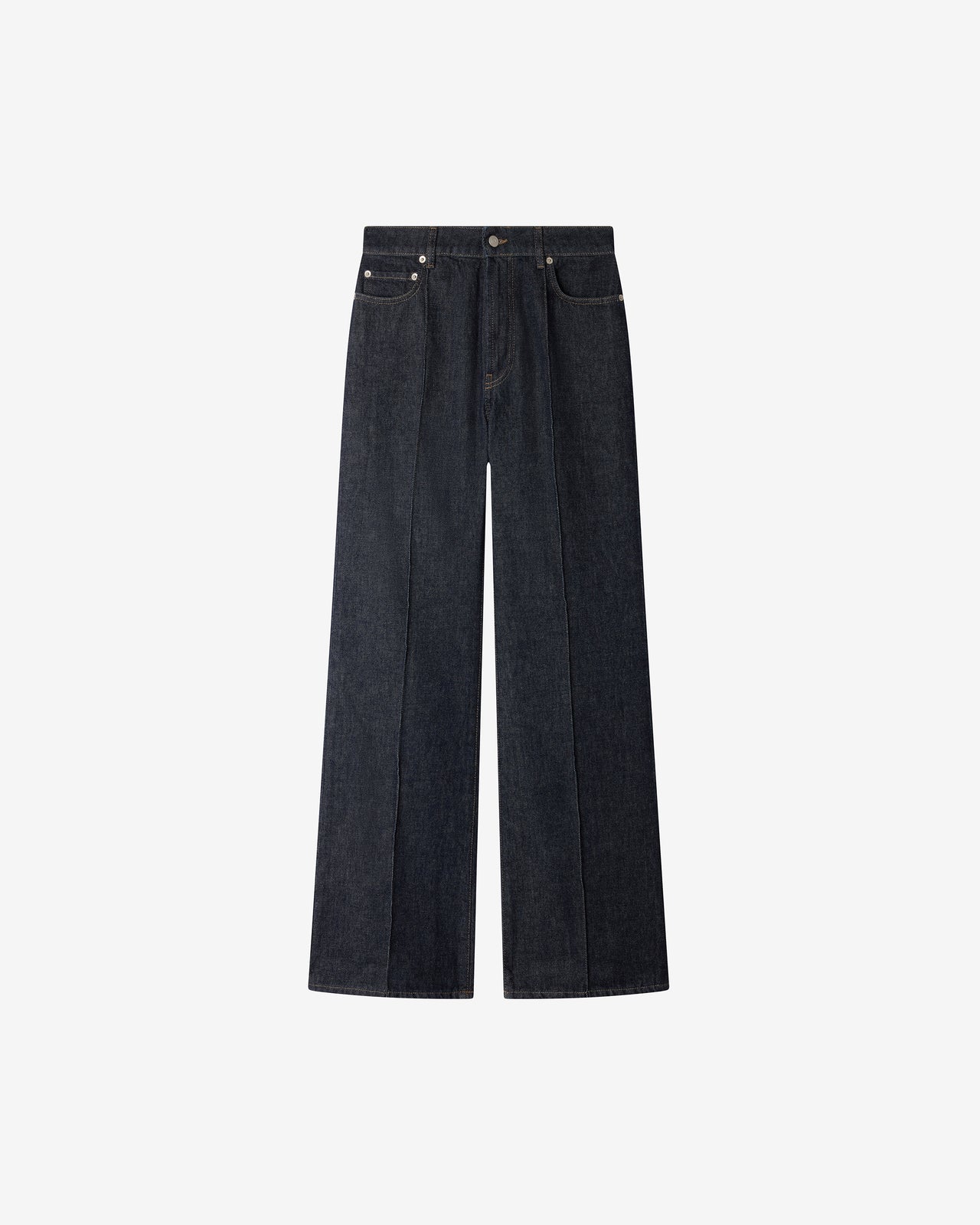 Pantalon Turing - Indigo : Jeans indigo élégant - surpiqure sur le devant Mes Demoiselles - Image 9