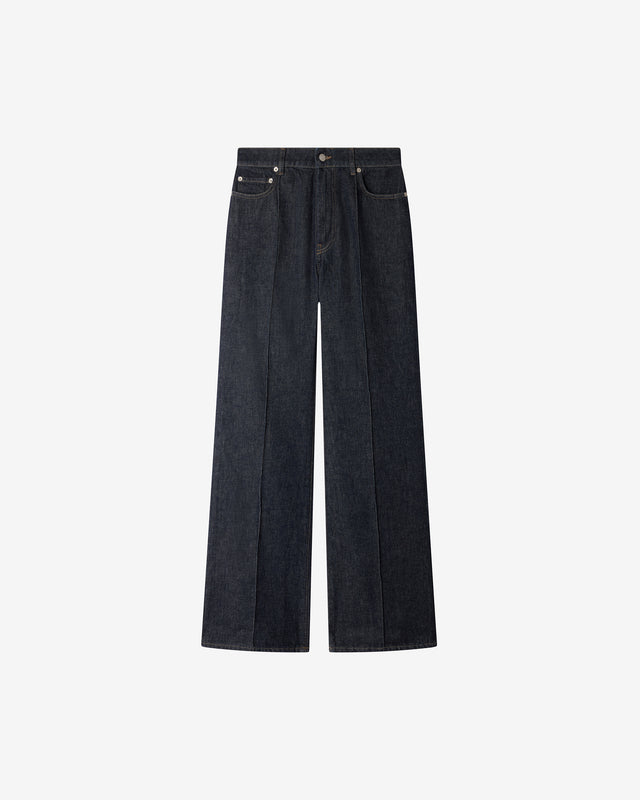 Pantalon Turing - Indigo : Jeans indigo élégant - surpiqure sur le devant Mes Demoiselles - Dernière image