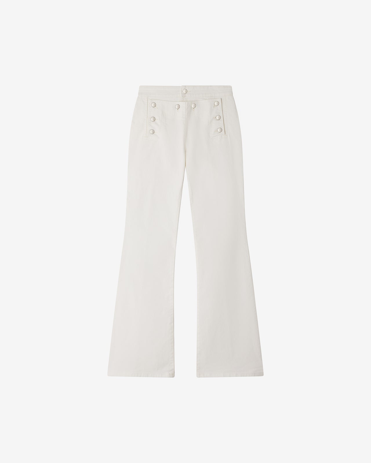 Pantalon Twaine - Blanc : Jean blanc en toile de coton stretch Mes Demoiselles - Image 7
