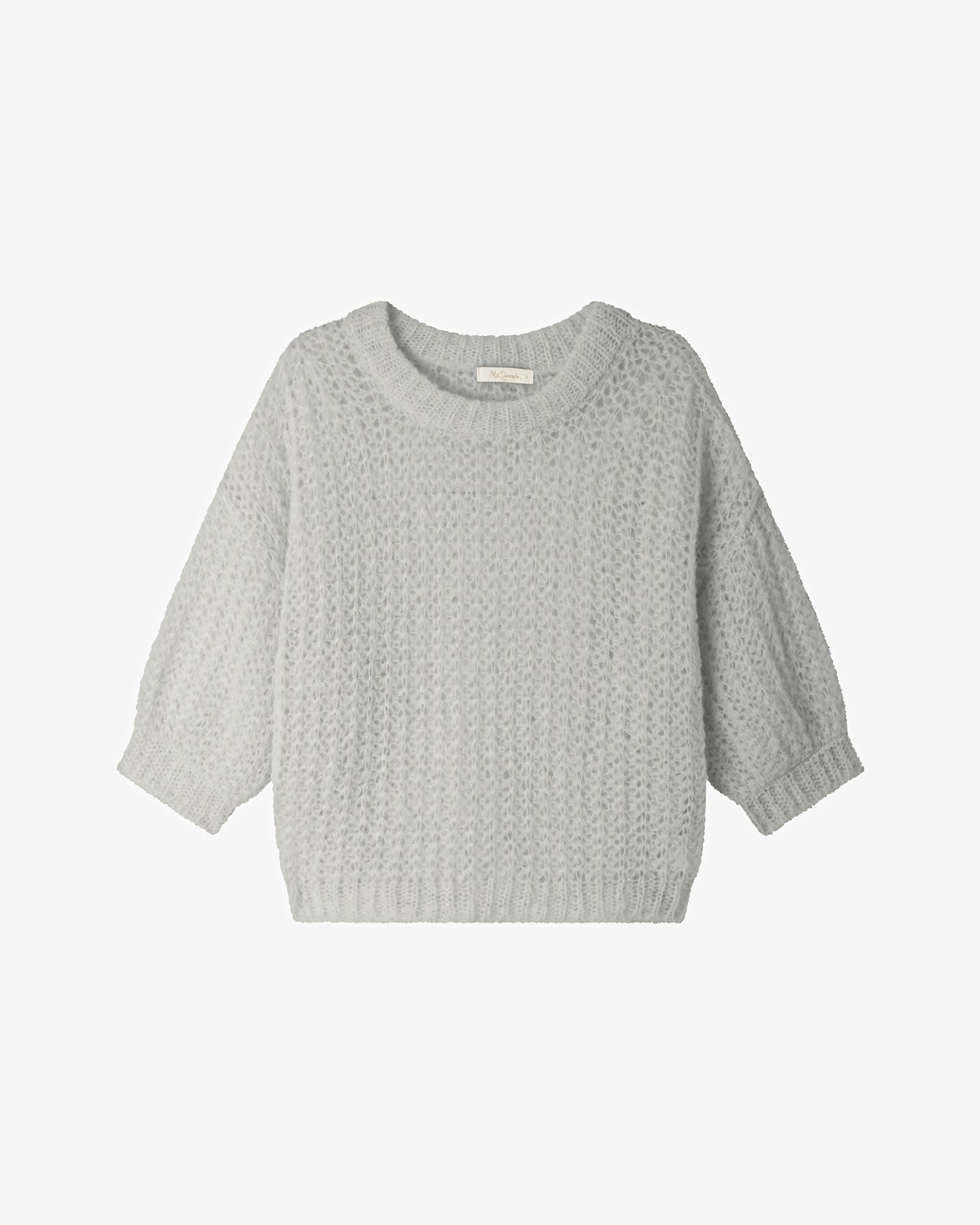Pull court en alpaga brossé gris - Pulls & gilets Mes Demoiselles - Image 1
