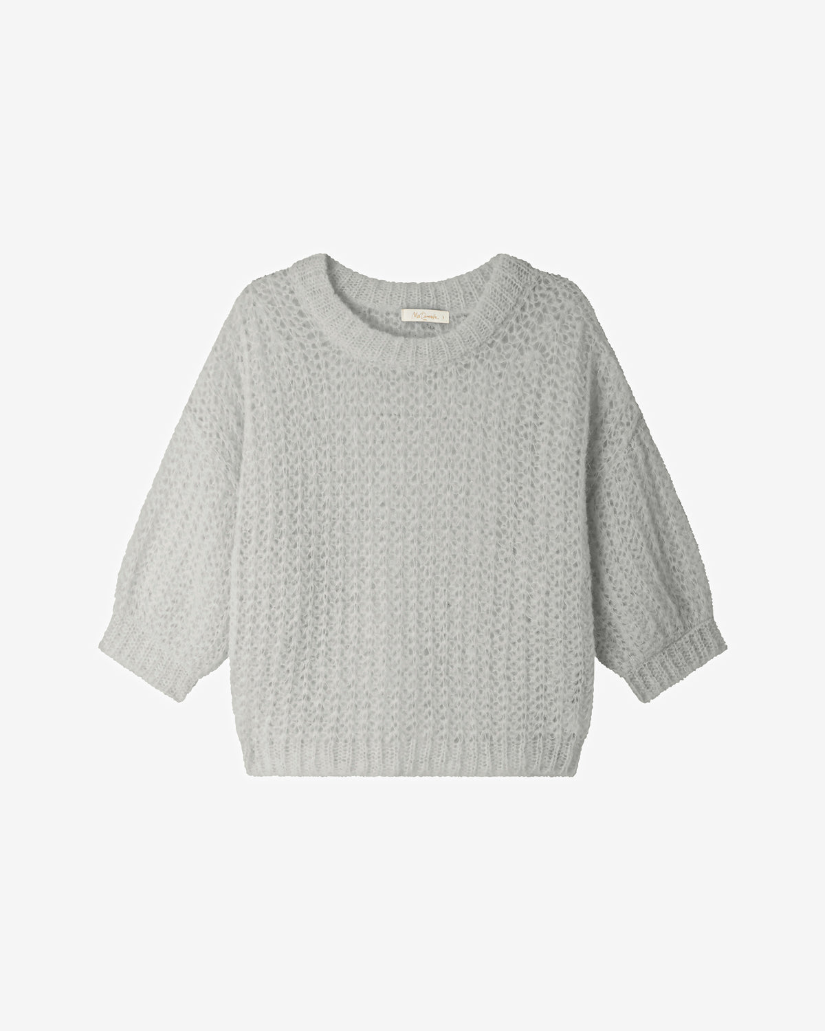 Pull court en alpaga brossé gris - Pulls & gilets Mes Demoiselles