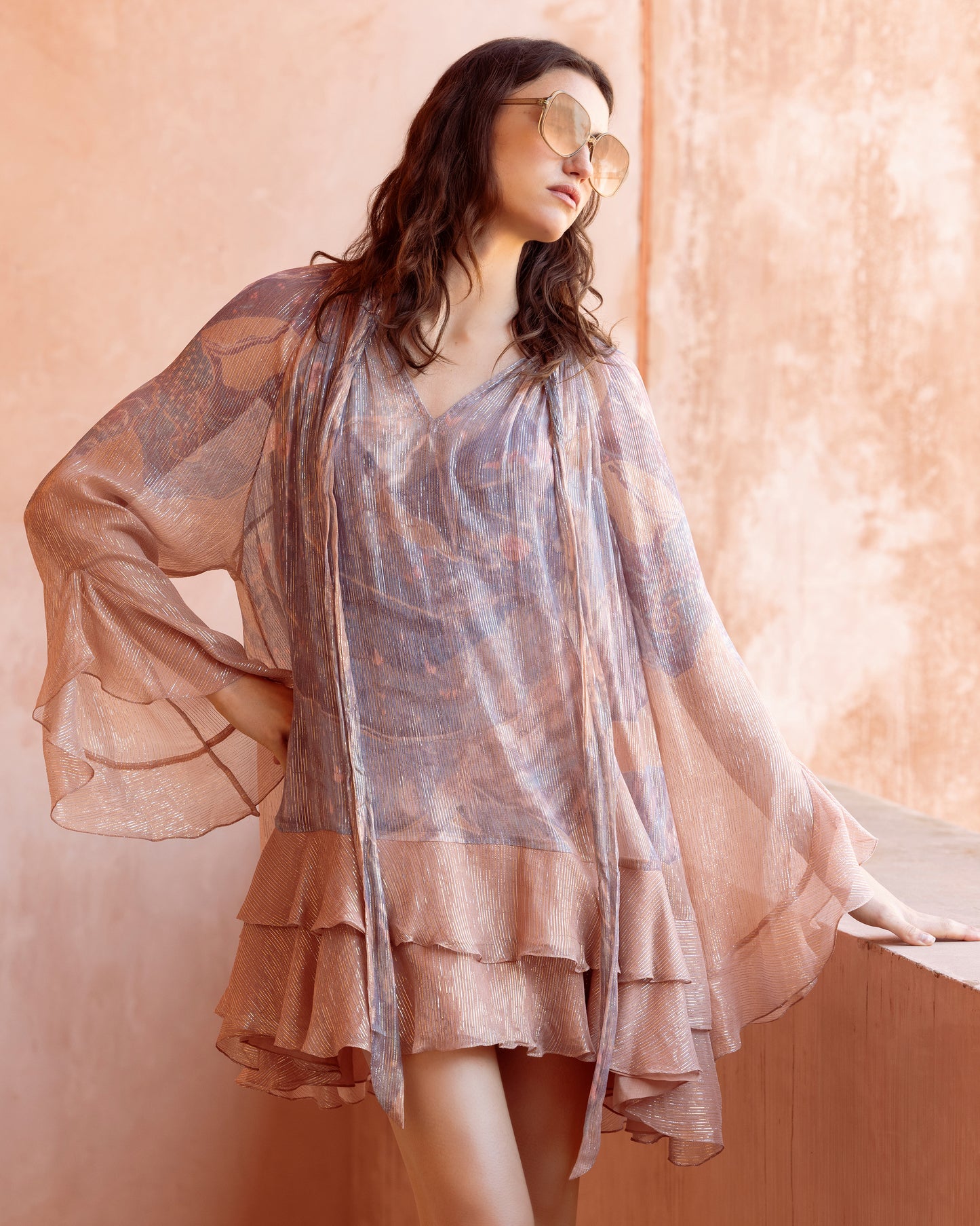 Robe courte baby doll à micro volants - Robes Mes Demoiselles