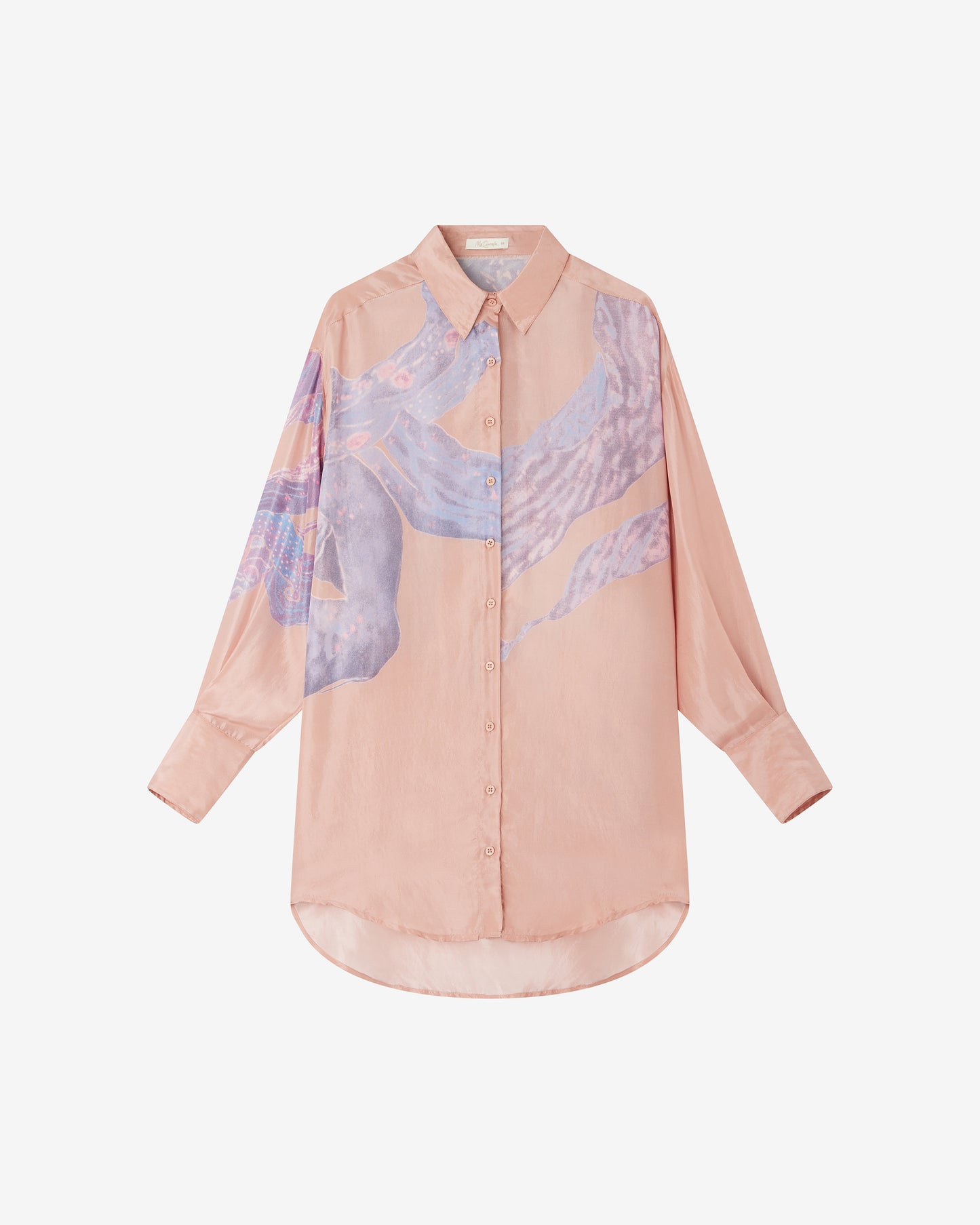 Chemise en soie aux tons rose et mauve - Chemises & tops Mes Demoiselles