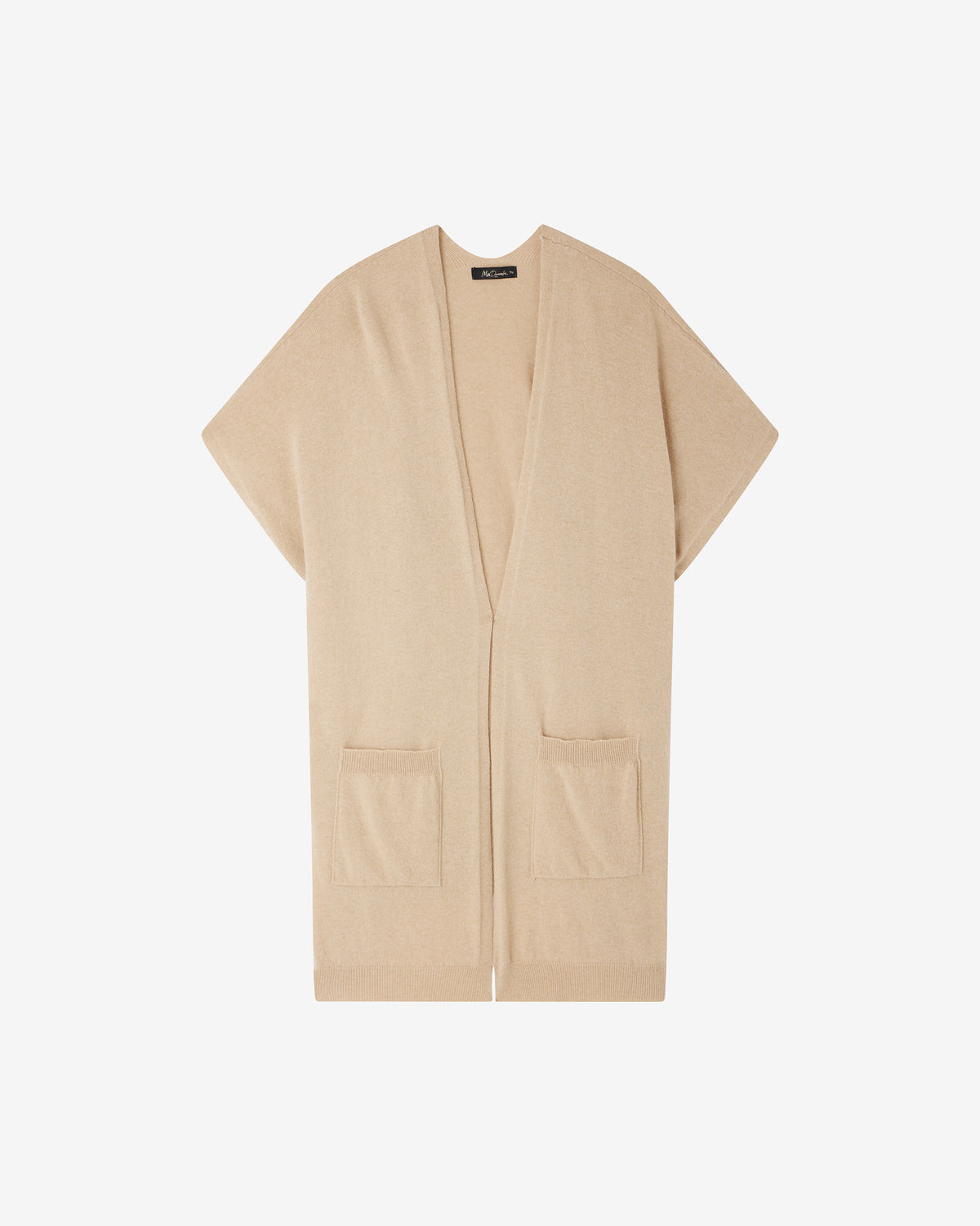 Manteau Camelia - Beige : Long cardigan sans manches beige Mes Demoiselles - Image 6