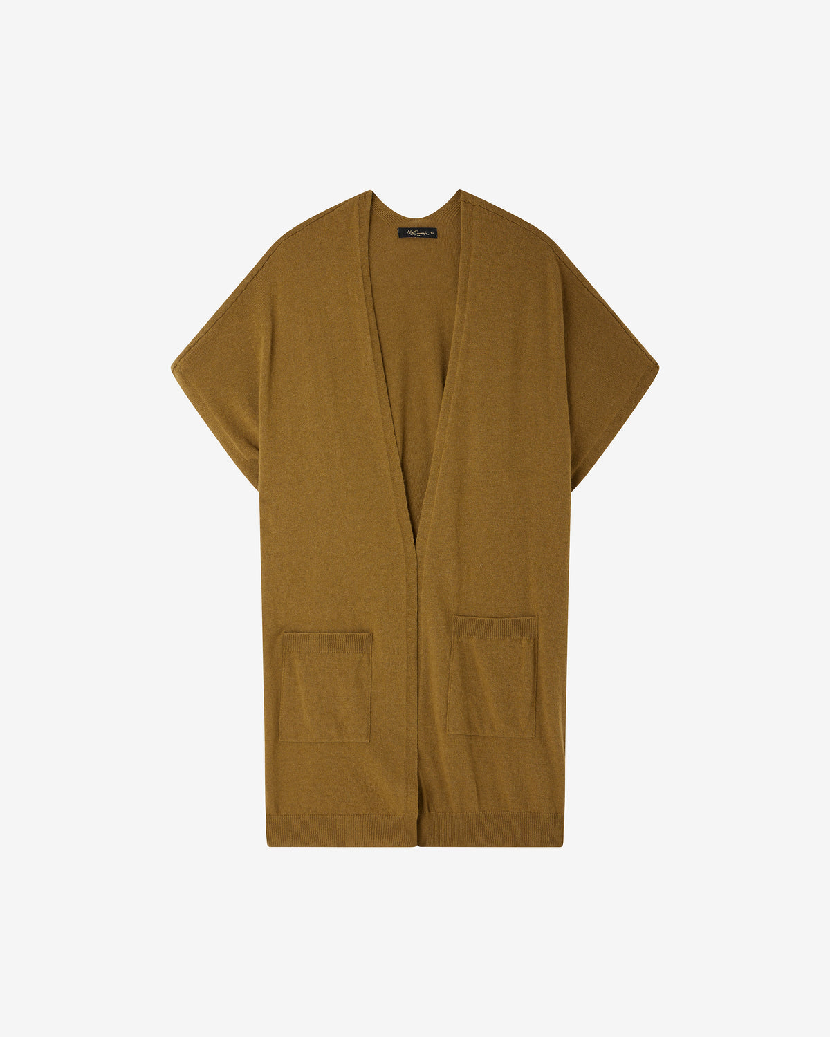 Cardigan Camelia - Marron Olive : Gilet long en cachemire et mérinos Mes Demoiselles