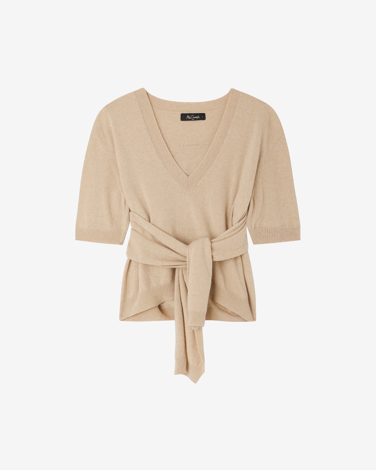 Pull court en cachemire et mérinos avec écharpe intégrée - Pulls & gilets Mes Demoiselles