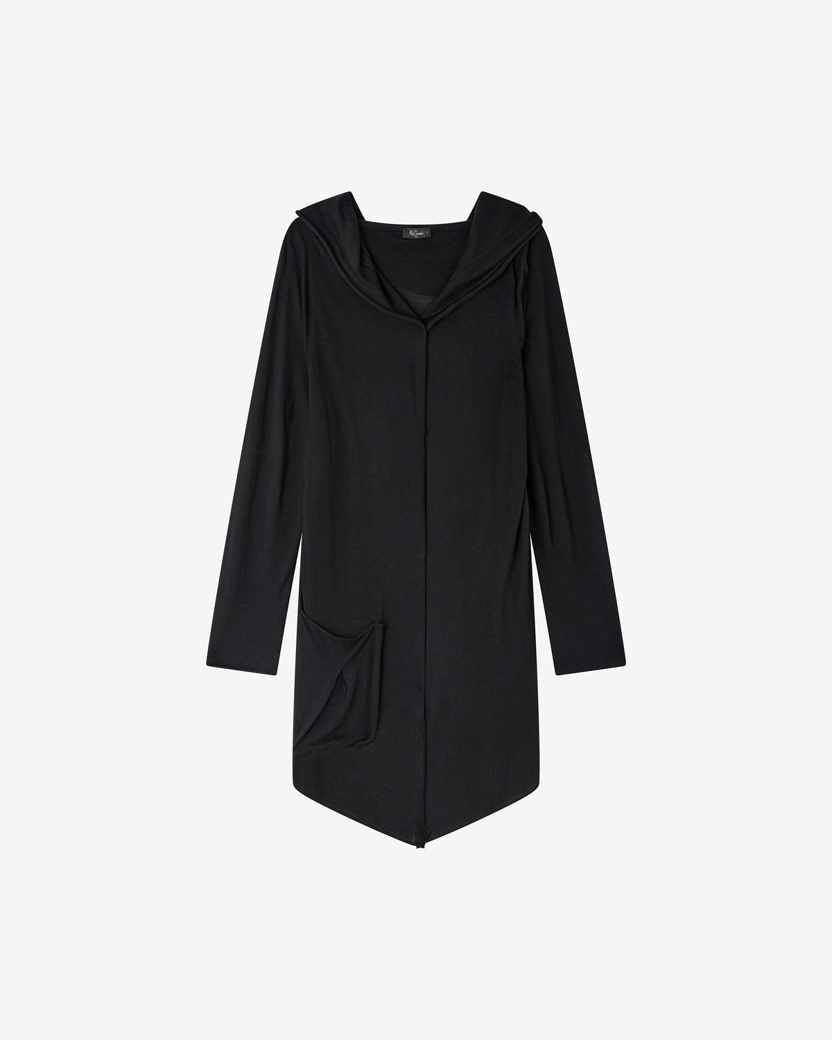 Cardigan Cozue - Noir : Long cardigan en laine soufflée à capuche Mes Demoiselles - Image 1