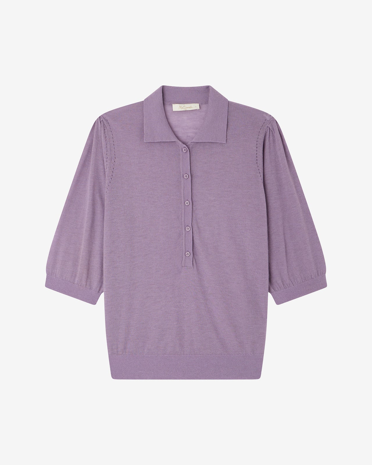 Top Cozy - Violet : Polo en laine soufflée lavande Mes Demoiselles - Image 7