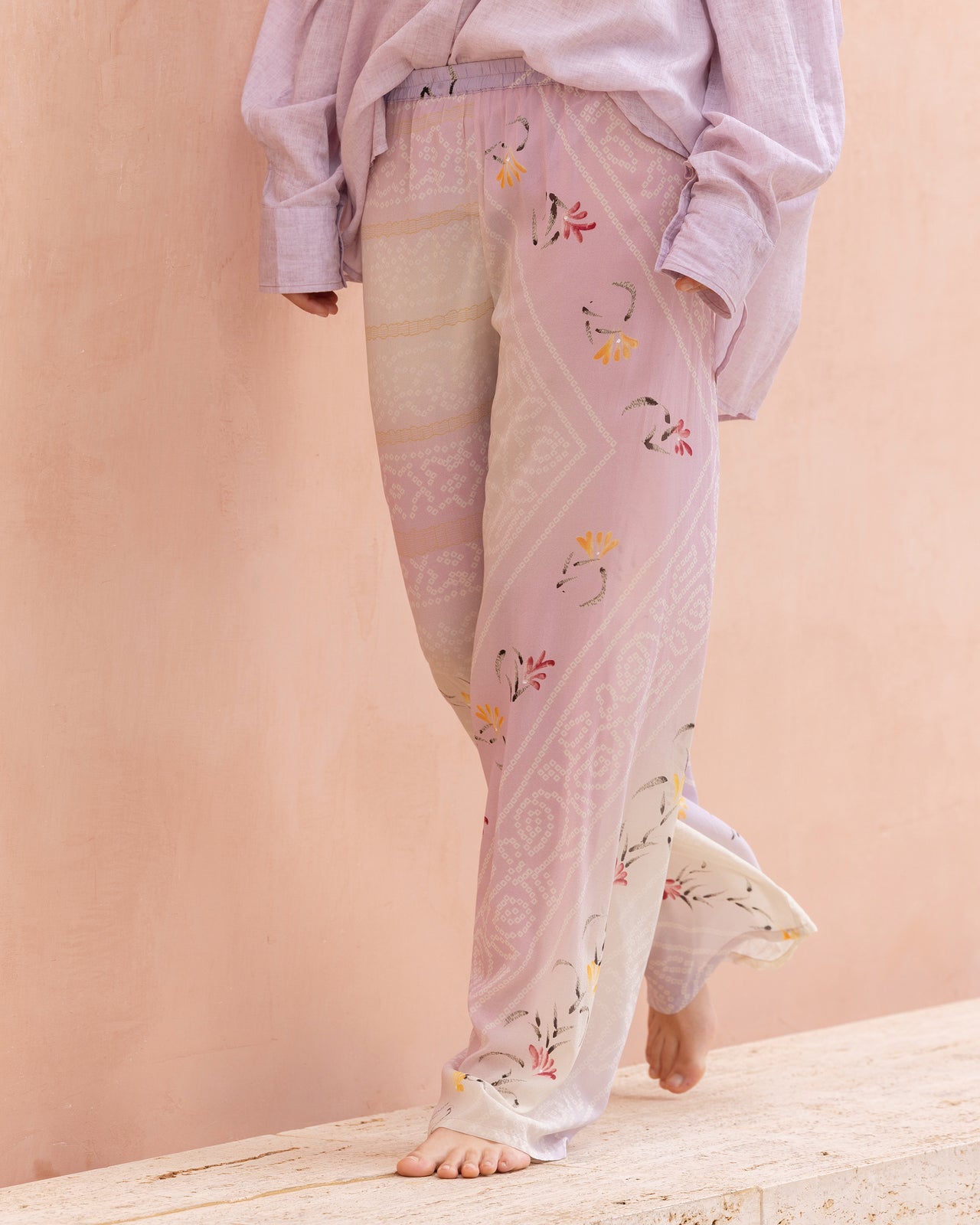 Pantalon Gigi - Rose : Pantalon fluide aux reflets artistiques Mes Demoiselles - Image 5