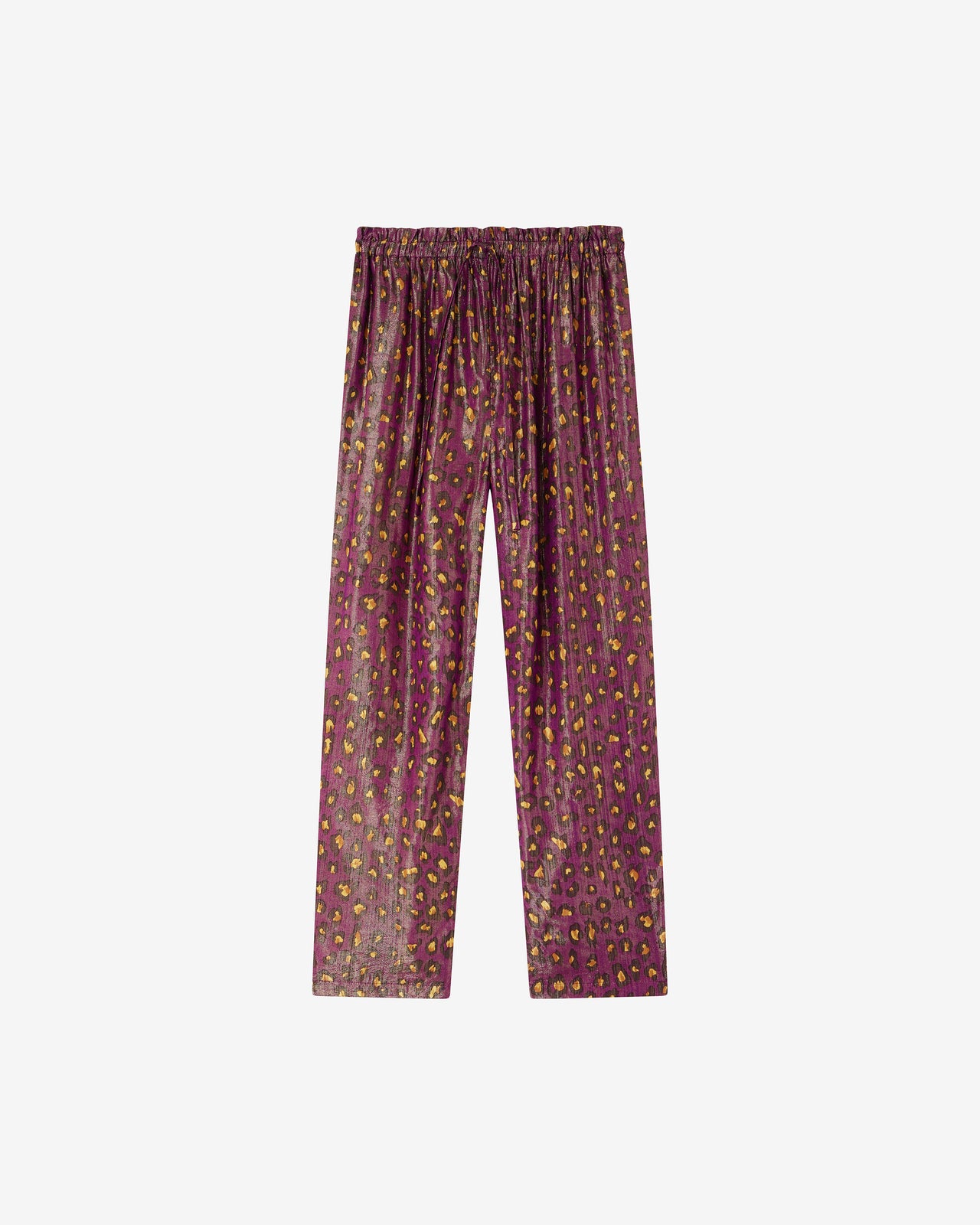 Pantalon Ilana - Violet : Pantalon en viscose et lurex imprimé Mes Demoiselles - Image 5