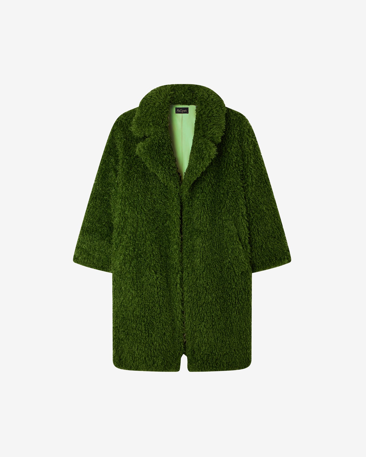 Manteau Jasmin - Vert : Manteau effet bouclette vert mousse Mes Demoiselles - Image 6