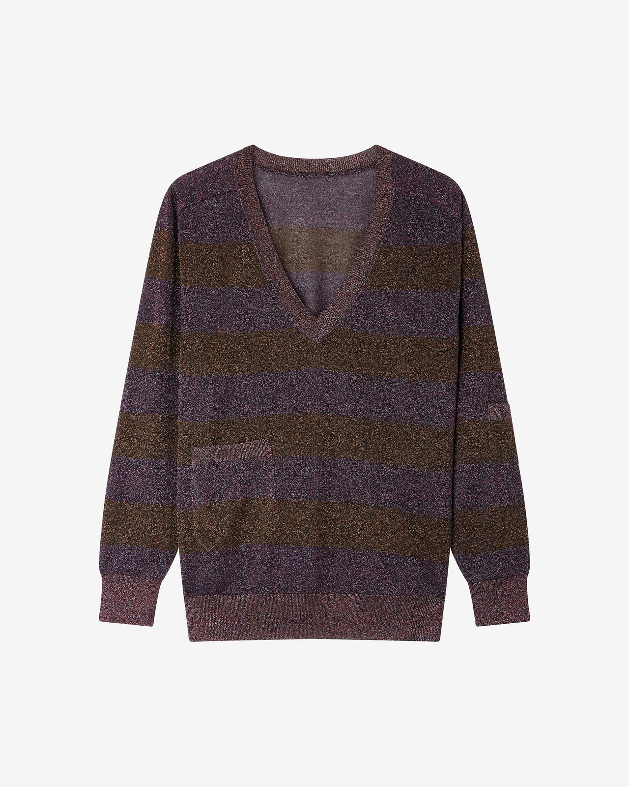 Pull Movik - Violet : Pull col V en fil italien scintillant purple Mes Demoiselles - Image 5