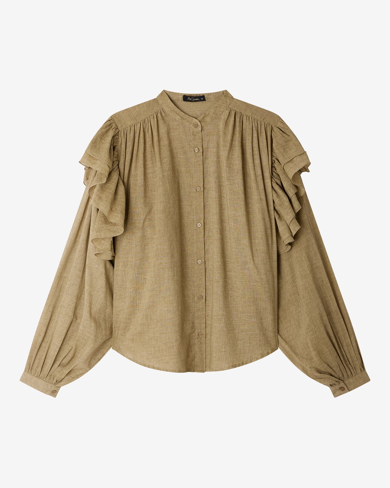 Chemise Odessa - Beige : Blouse courte en voile de coton pigment dye Mes Demoiselles - Image 5