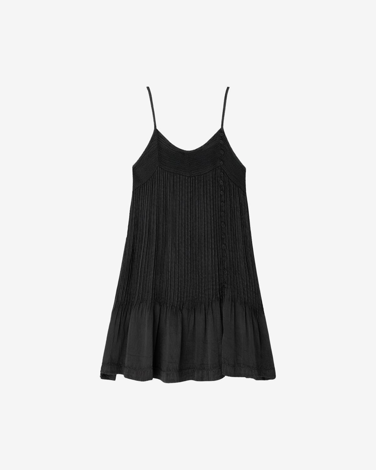 Robe à bretelles courte et fluide noire - Robes Mes Demoiselles - Image 1