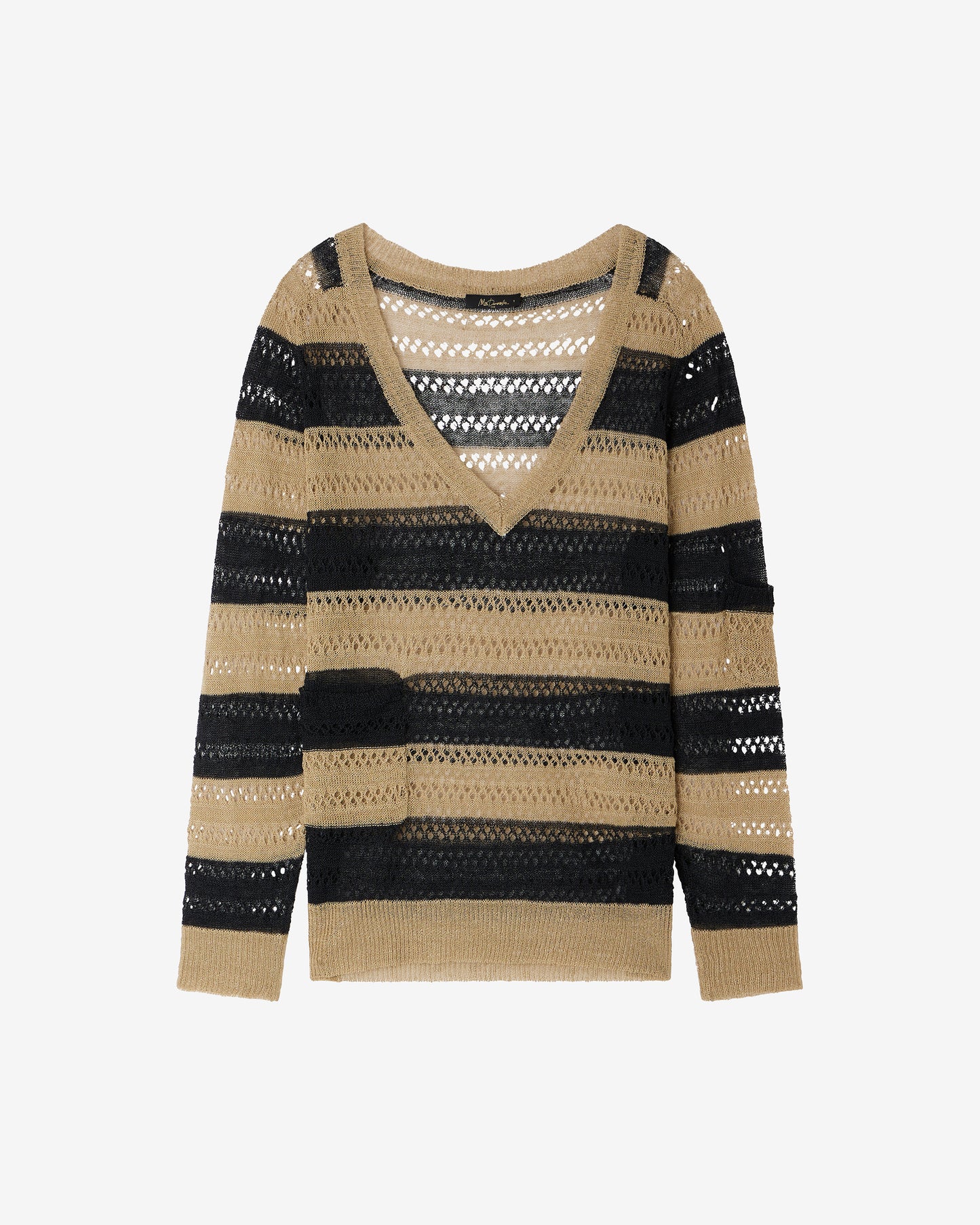 Pull noir en lin ajouré - Pulls & gilets Mes Demoiselles