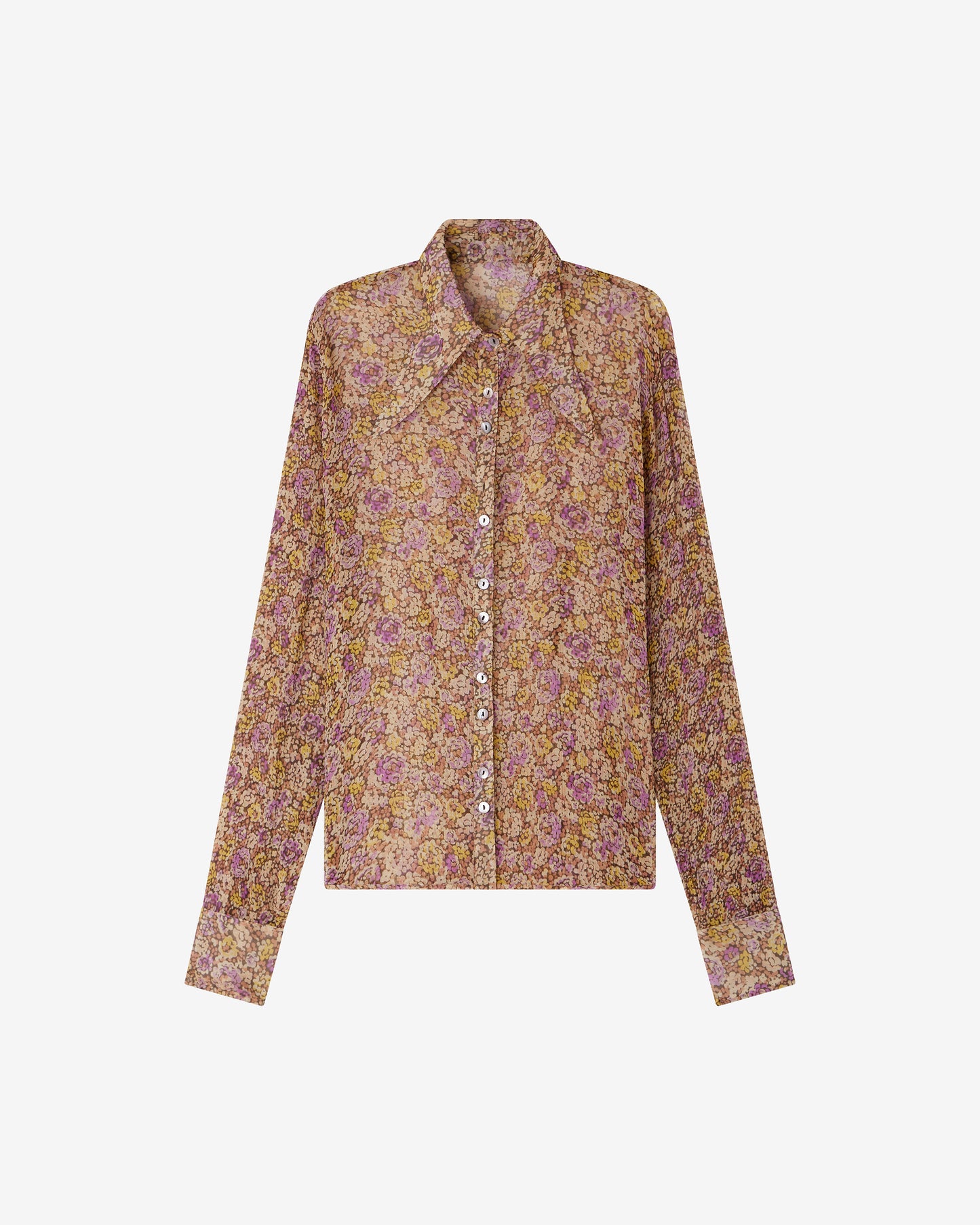 Chemise Veer - Violet : Chemise légère en viscose chiffon imprimé Liberty Mes Demoiselles
