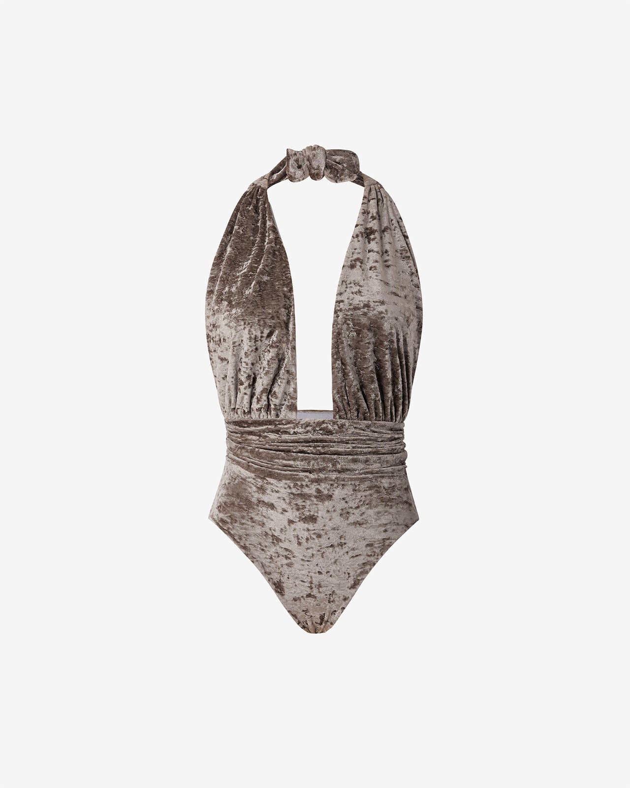 Maillot De Bain Venus - Gris : Maillot de bain 1 pièce avec effet velours gris Mes Demoiselles - Image 5