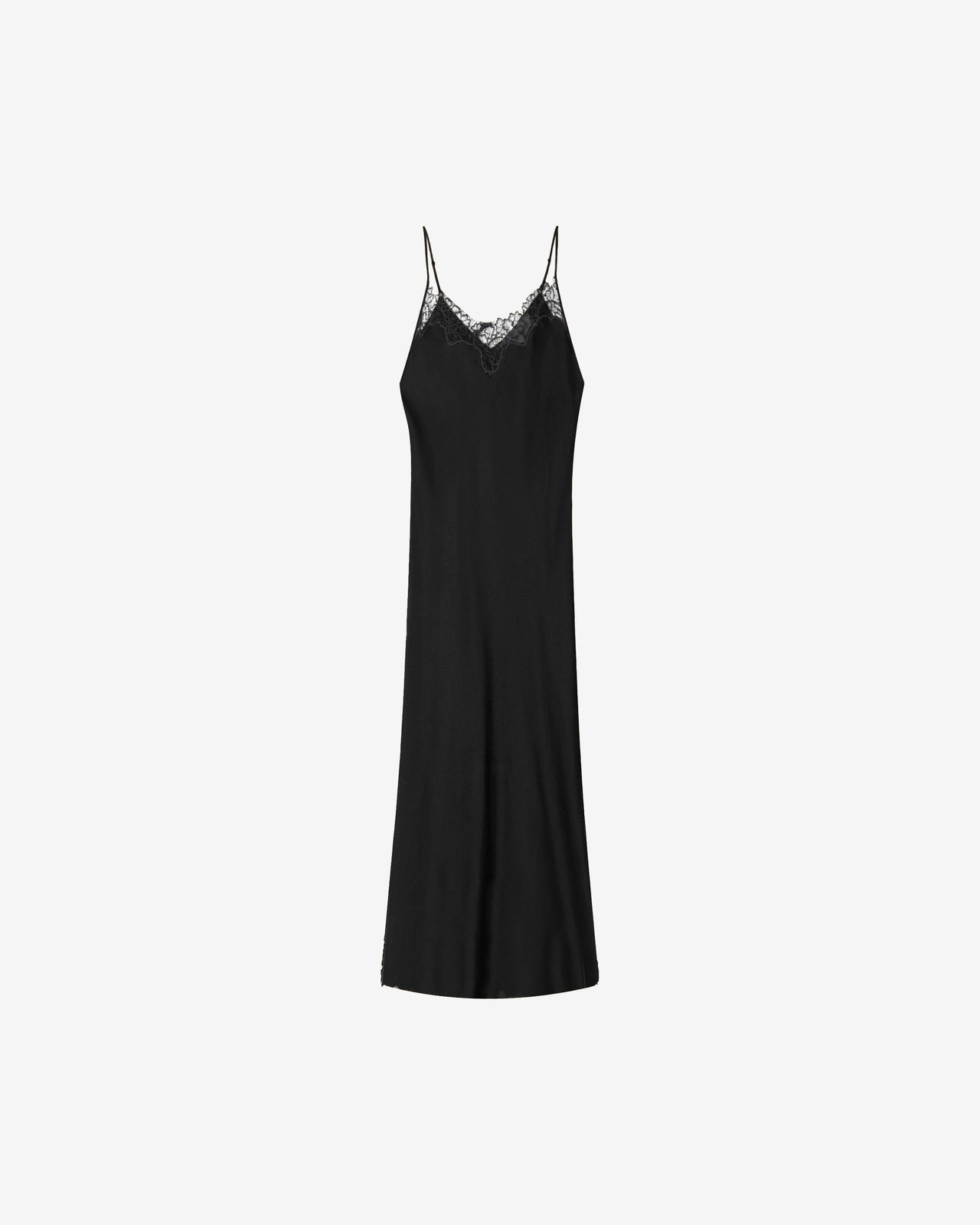Robe Bruma - Noir : Robe longue en soie et dentelle – Noire Mes Demoiselles - Image 6