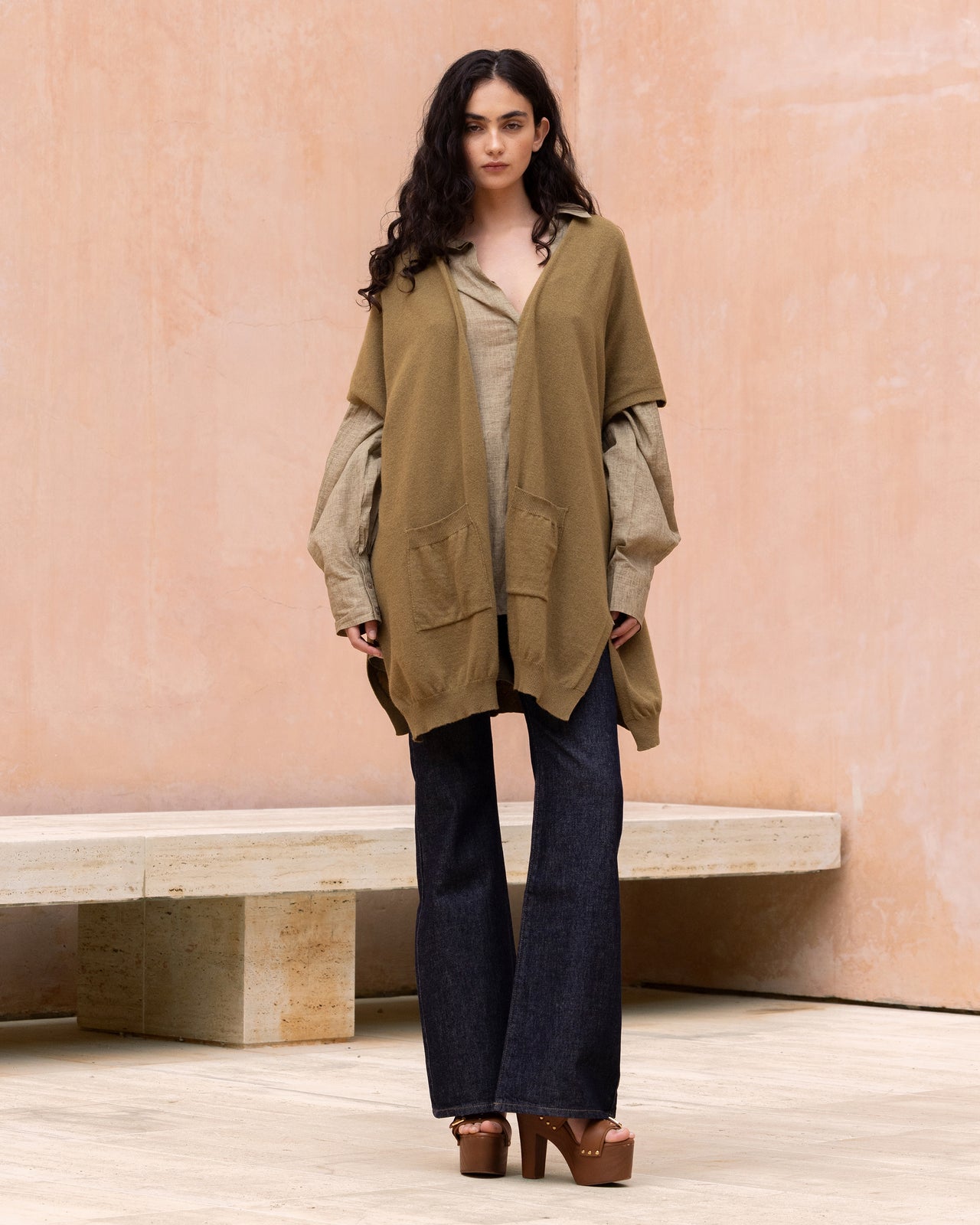 Gilet long en cachemire et mérinos - Manteaux & vestes Mes Demoiselles - Image 1
