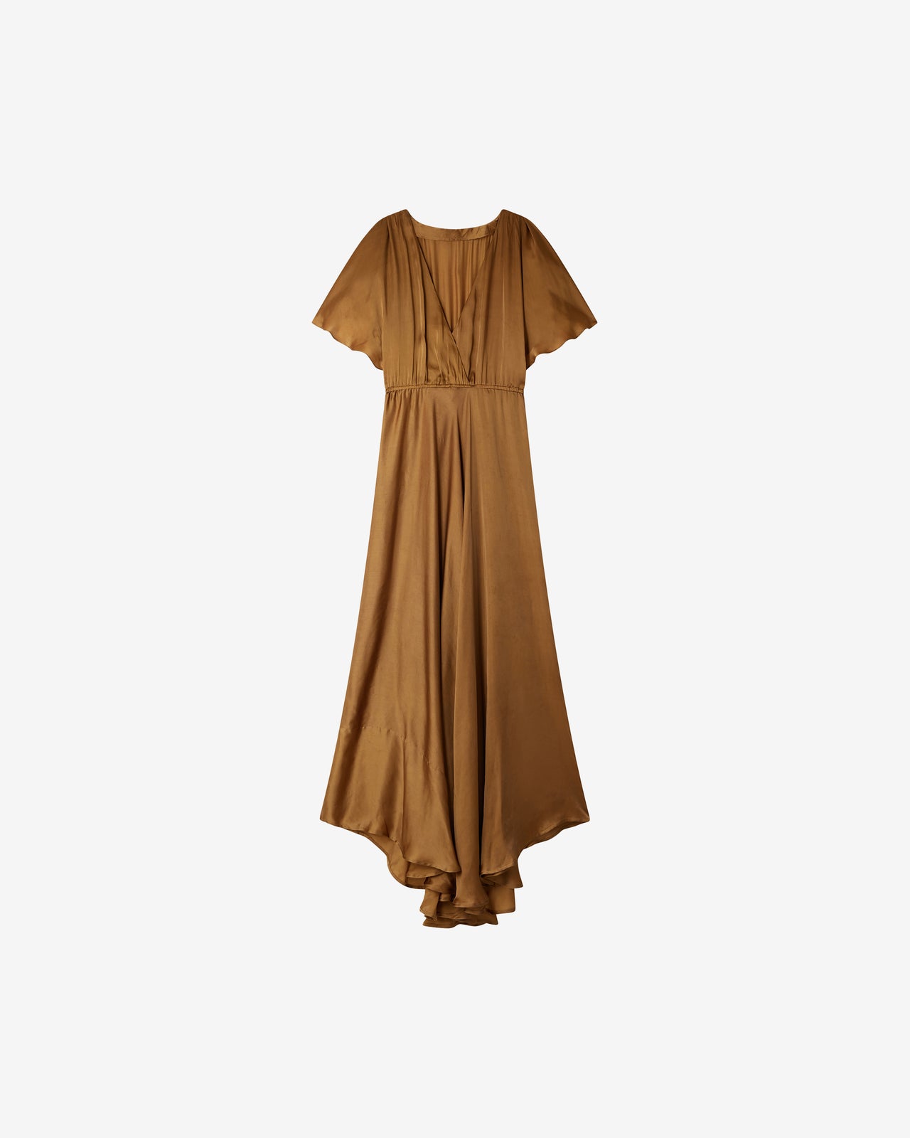 Robe Cascais - Caramel : Robe longue fluide en satin – Caramel Mes Demoiselles - Image 8